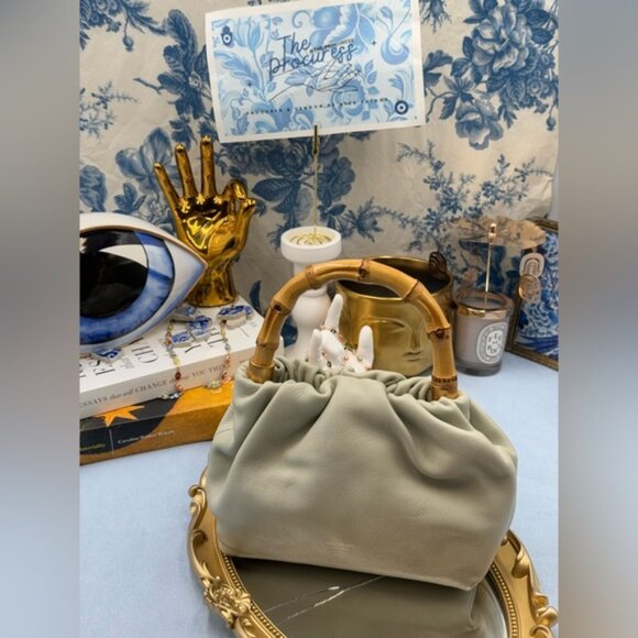 🆕 OROTON 🧿 NWOT Gretel Mini Top Handle, Mint Green - Picture 2 of 14